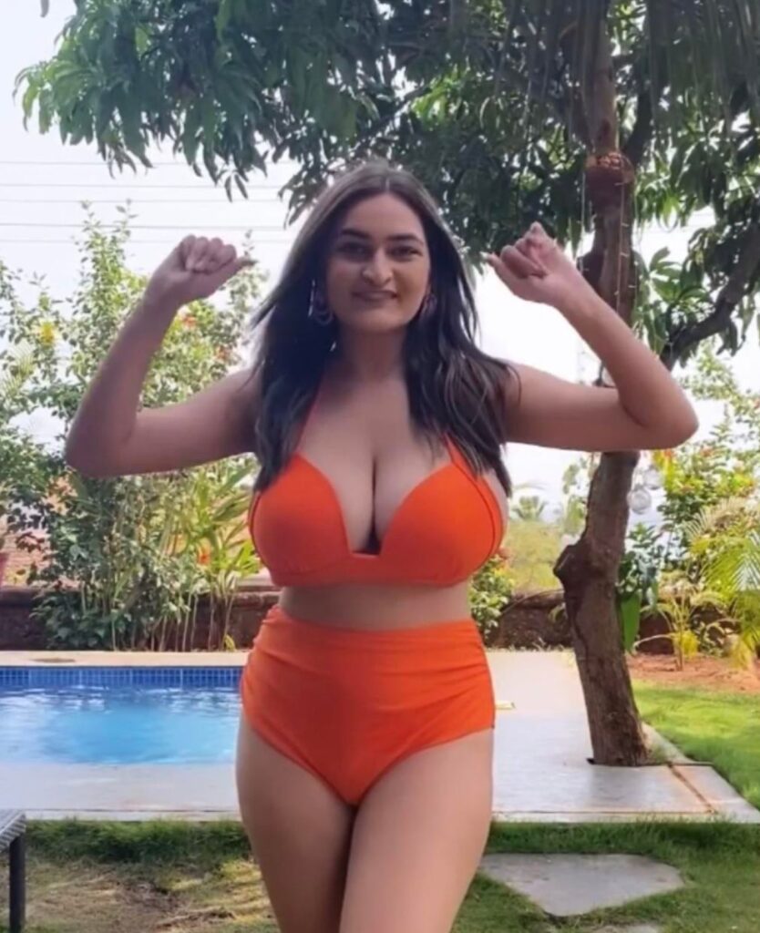 Orange Bikini in Sonali Malhotra